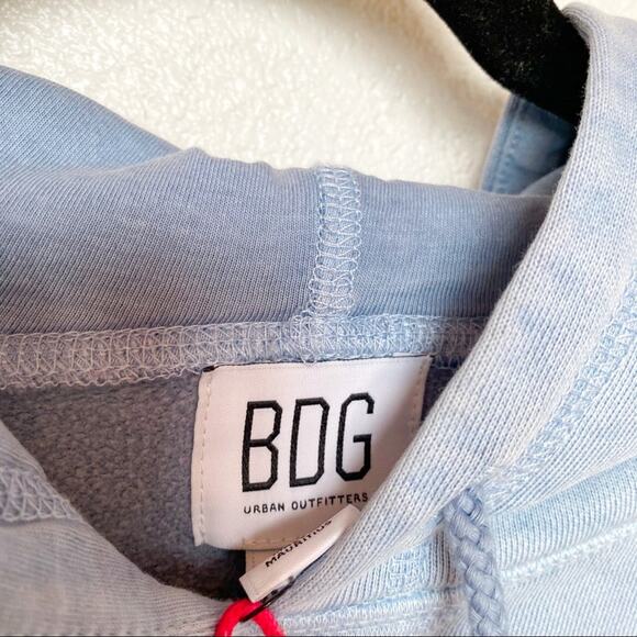 NWT BDG Slouchy Cropped Hoodie Dusty Blue Size Small - Picture 9 of 12
